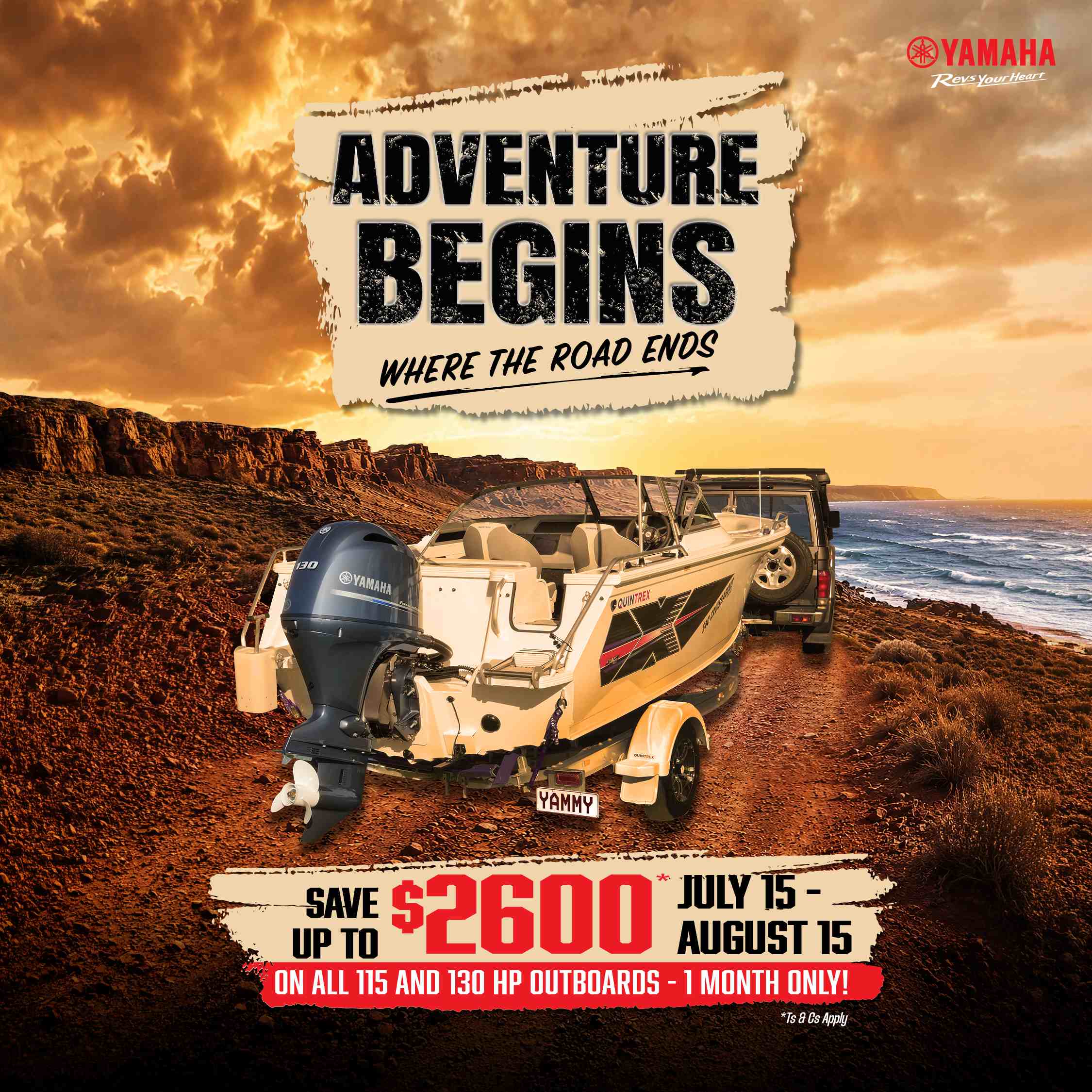 adventure begins yamaha promo banner